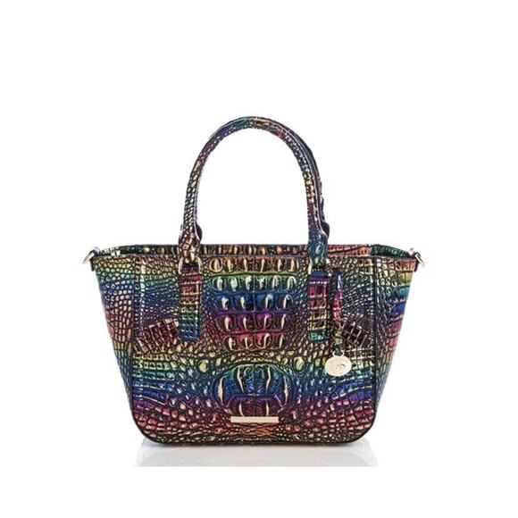 Brahmin Handbags - BRAHMIN Small Ashlee Technicolor Rainbow Melbourne Satchel Leather NWT